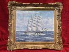 Baroque Sailing Vessel Ross-shire Clipper Ship Oil Painting On Canvas J C BURNIE