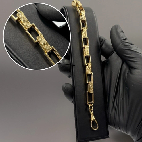 9ct gold silver bracelet - on,