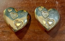 Collectable Variety Club Gold Heart Pin Badge - 1995 Triple Hearts (Single)
