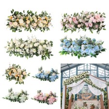 Wedding Artificial Silk Flowers Row Stage Arch Stand Wall Backdrop Floral Decor