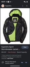 SUPER DRY LIGHTWEIGHT STORM BREAKER JACKET,MEDIUM,BLACK/LIME,STUNNER