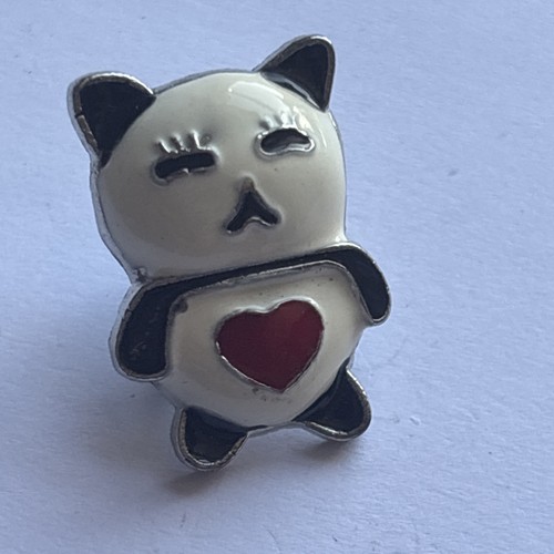 Panda metal badge - panda,