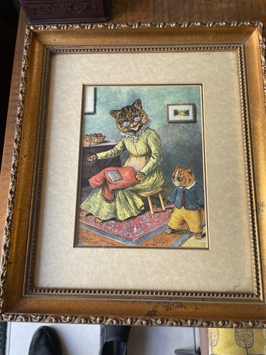Vintage louis wain framed - wain,