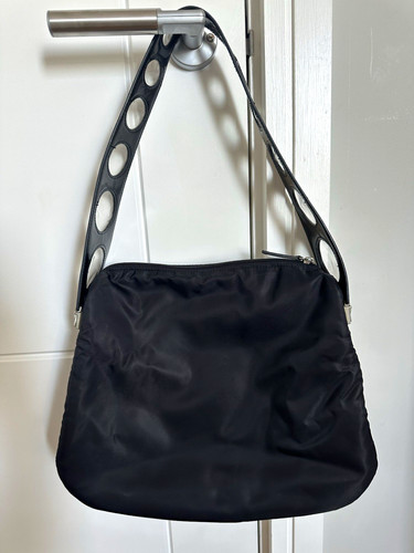Braccialini black nylon - black, nylon/patent