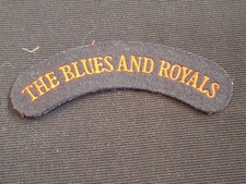 BLUES AND ROYALS CLOTH SHOULDER TITLE BADGE ORIGINAL