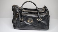 HEAD Faux Leather Black Bag  Holdall  Sports Gym Vintage 80s/90s 37cm Handheld