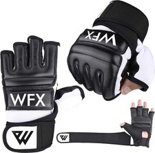 Leather MMA Boxing Gel Gloves Body Combat Punch Bag Training Martial
