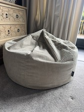 Cream Cord Large Bean Bag Chair