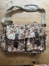 Beige Oilcloth Messenger