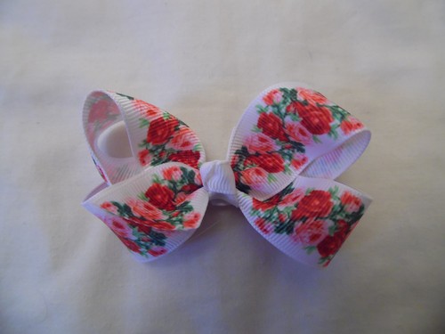 Grosgrain ribbon bow rainbow - bow,
