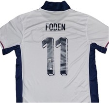 Phil Foden Signed England National Team Home Soccer Jersey #11 - Beckett COA