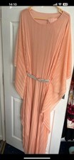 Butterfly Dress/abaya Size 12, Women’s, Peach Colour, Beaded Belt