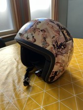 Cafe racer pillion Motorcycle Retro helmet Viper Gil Elvgren tribute