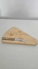 Vintage Wooden Cheese Board with Cheese Knife 