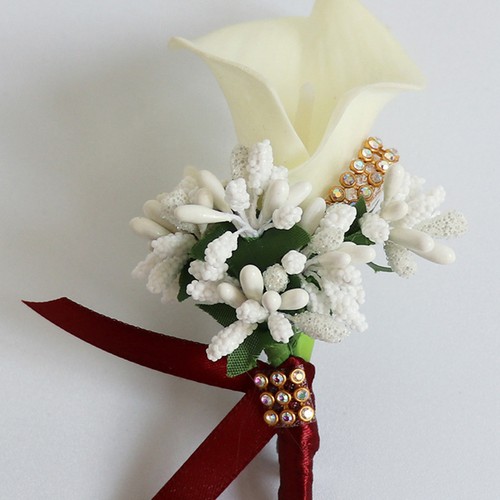 Calla lily brooch white - calla,