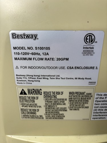 Bestway saluspa spa - bestway, pump
