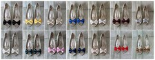  SHOE CLIPS VINTAGE STYLE  PLAIN SATIN VARIOUS COLOURS Accesories