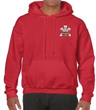 Mens Red Welsh Three Feathers Hoodie Wales Hoody Rugby Football Hooded Medium