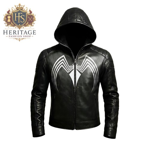 Venom cosplay leather hoodie - cosplay, |
