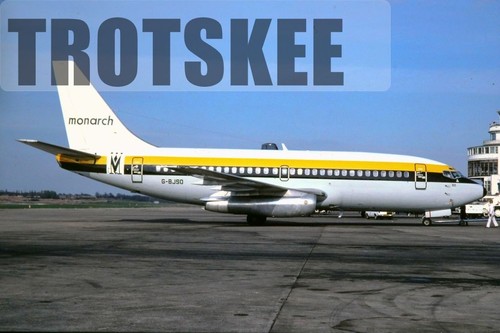 35mm slide monarch airlines - monarch,
