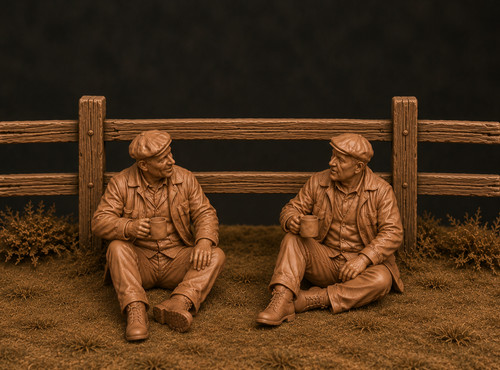 Sw3126 farm hands sitting - sw3126,