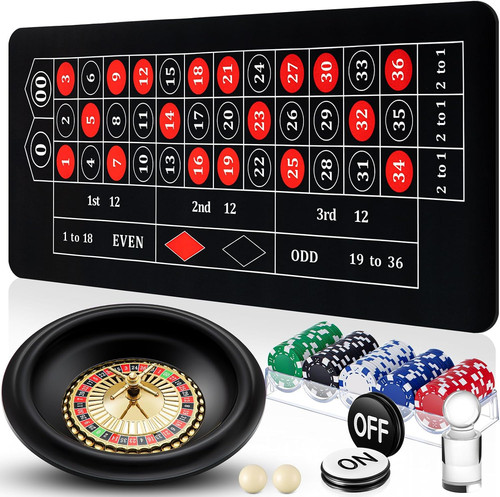 Roulette wheel set - wheel, mat