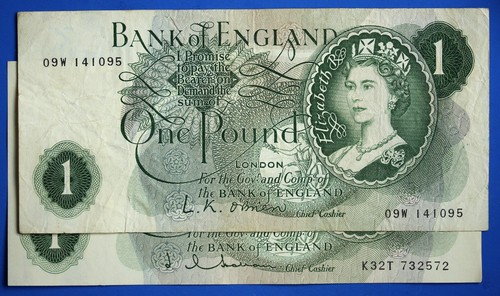 Bank england one pound - 2x,