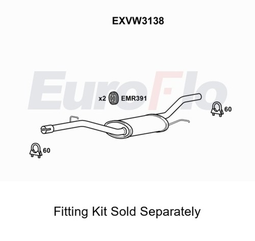 Rear muffler silencer insert - muffler,