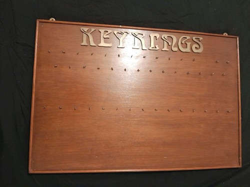 Vintage keyring display wooden - display,