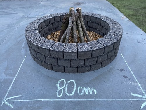 Fire pit kit brics - cm,