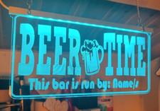 personalised bar sign - light