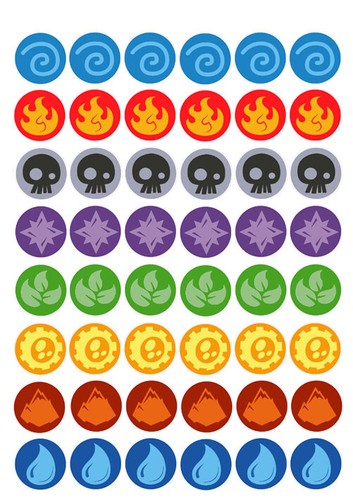 Skylanders elements cupcake - 48,