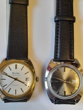 JOBLOT 2X MENS AUTOMATIC WATCHES, BULOVA AMBASSADOR, TIMEX, WORKING