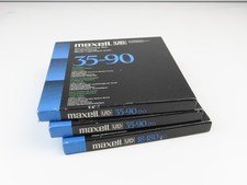 Maxell UD35-90 2x + UD18-180 x1 USED 7" Reel-to-Reel Tapes (001)