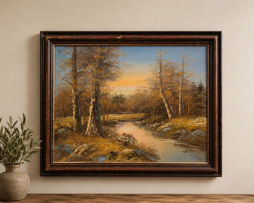 Original signed landscape oil - original,