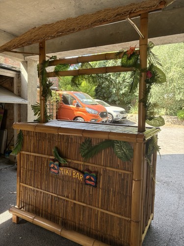 Bespoke bamboo tiki bar - tiki, dj