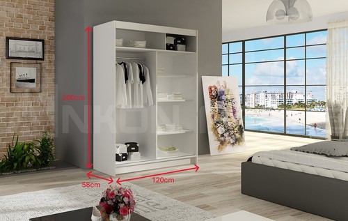 Modern bedroom sliding - modern, mirror