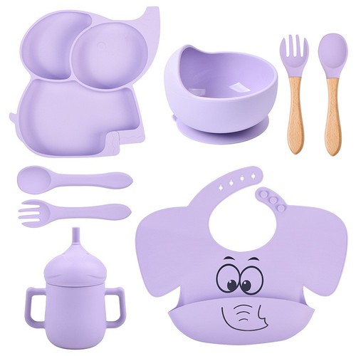 9pc silicone baby feeding set - 9pc,