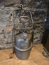 Antique MINERS CARBIDE LANTERN 19th century french carbide miner's lamp,