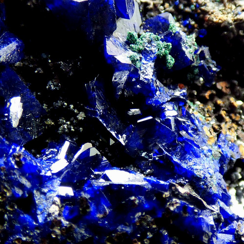 Azurite crystals minor - crystals,