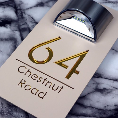 Laser house number plaques - house,