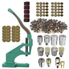 Heavy Duty Snap Fasteners Popper Studs Fixing Dies Kit with Hand Press Machine
