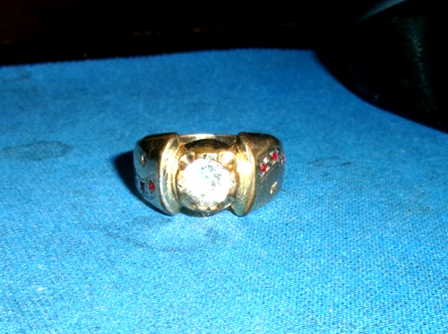 Rolled gold mens ring - rolled,