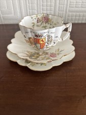 Foley pre Shelley ~  QUEEN VICTORIA  Diamond Jubilee 1897  Trio cup saucer plate