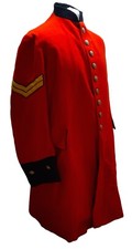 Red Long Coat Royal Hospital Chelsea Kings Crown Vintage British War Department