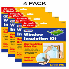 Window Insulation Kit 1-5PK Clear Shrink Fit Double Glazing Film Draught Exclude