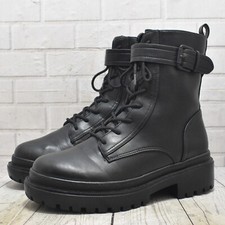 Womens Fabulous Footwear Black Zip Up Low Heel Ankle Boots UK 5 EUR 38