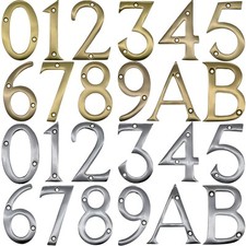 BRASS CHROME DOOR NUMBERS 3" /