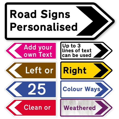 Personalised metal road sign - metal,