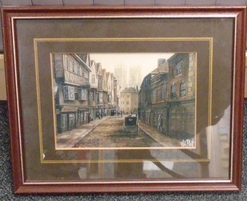 Framed print petergate - print,